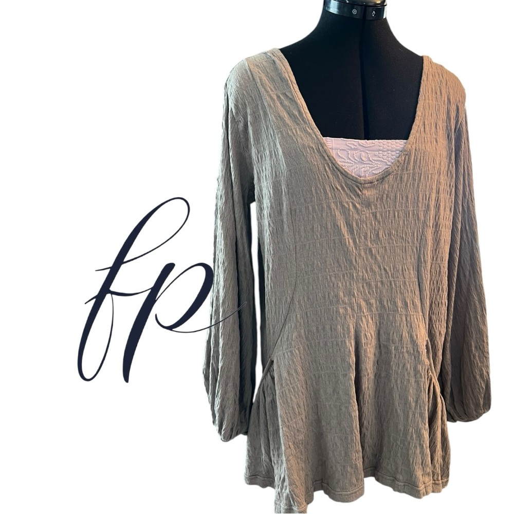 NWT Free People Beach Bayside Mini Dress in Petrified Wood - Size Small